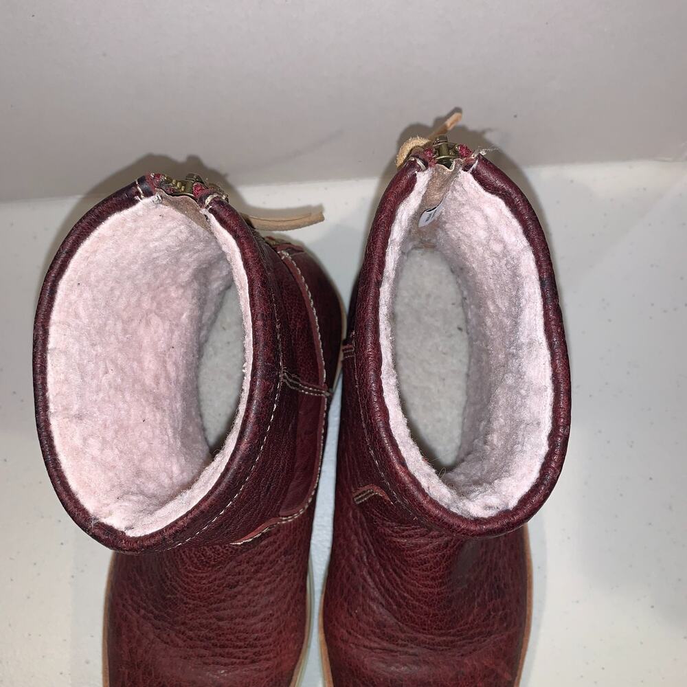 Satorisan Women's Tewa Ronda Boots Size 40 8.5 US Fleece Lined Waxed Leather - Picture 3 of 12